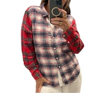 American Eagle Plaid Two Tones Flannel Button Down.Size S